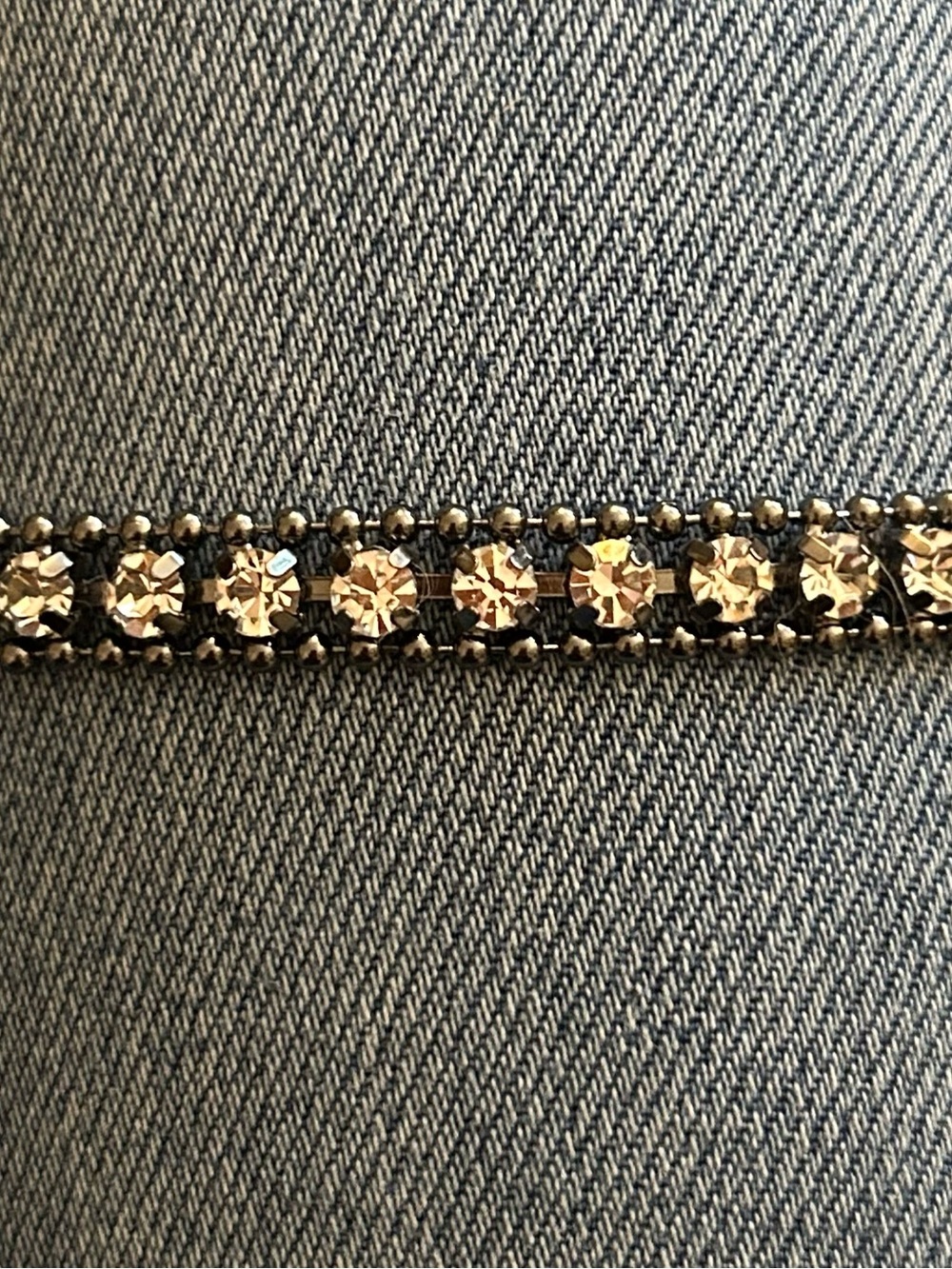 Stella & Dot Urbane Gunmetal Crystal Bracelet Retired